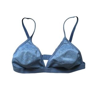 GAP Lace Bralette Cornflower Bainbridge blue, Bare natural bra. Size Medium